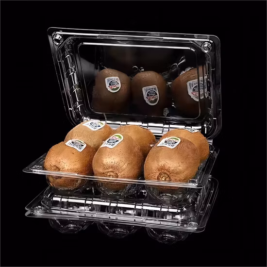 El envase plástico claro con bisagras de la caja de papel del lápiz labial de la pasta de dientes de la comida de la cubierta saca la caja de embalaje